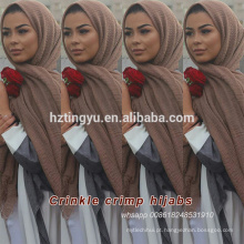 Hot whosale borlas algodão bolha cachecol muçulmano viscose xaile hijab